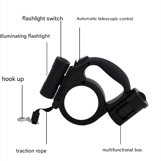 Safe Dog Walking: Anti-Pull Leash with Quick Stop for Aussie Pets Christmas gift  Rope length（5m/16.4ft）